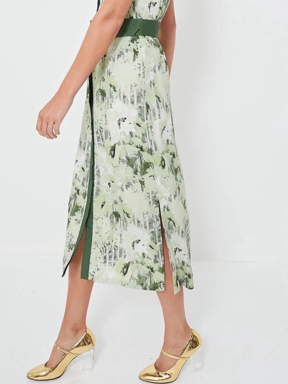 Tuckernuck Shady Grove Camille Floral Green Midi Dress - Picture 3 of 10